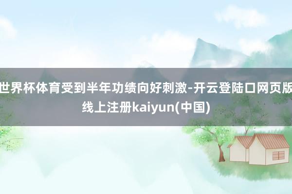 世界杯体育受到半年功绩向好刺激-开云登陆口网页版线上注册kaiyun(中国)